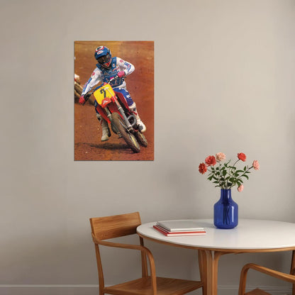 Ricky Johnson Motorcycle Cross Country Racer Star Poster Wall Art Print Home Wall Decor