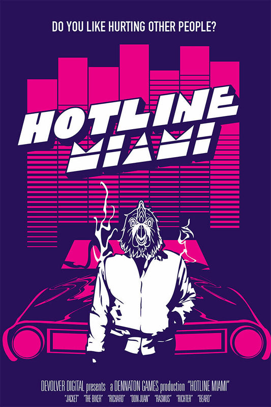 Hotline Miami Single Player Game Mystery Poster Wall Art Print Home Wall Decor