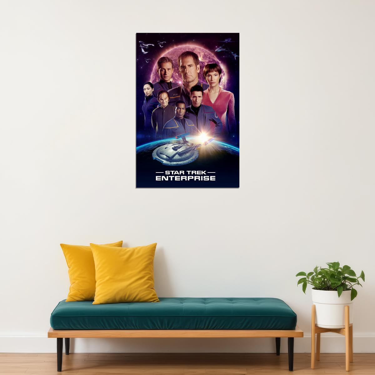 Star Trek Enterprise Space Ship Action Adventure Poster Wall Art Print Home Wall Decor - xonomax