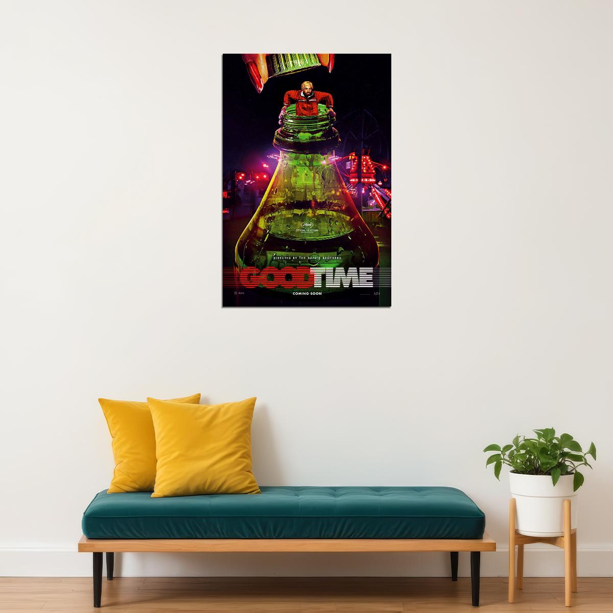 Good Time Movie Robert Pattinson Benny Safdie Poster Wall Art Print Home Wall Decor