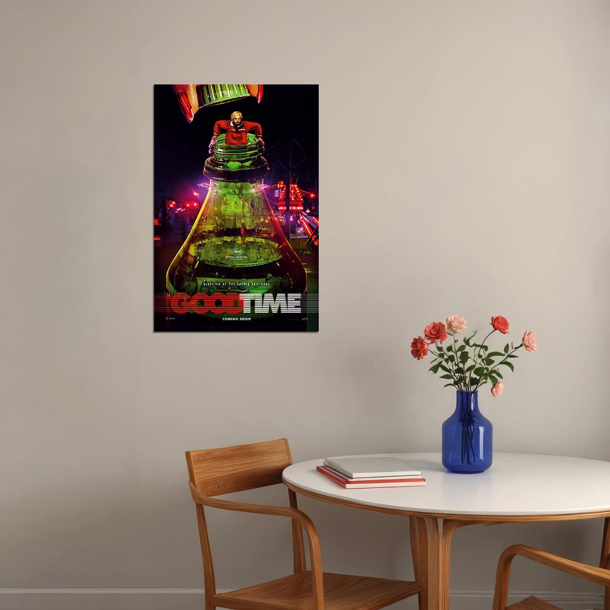 Good Time Movie Robert Pattinson Benny Safdie Poster Wall Art Print Home Wall Decor