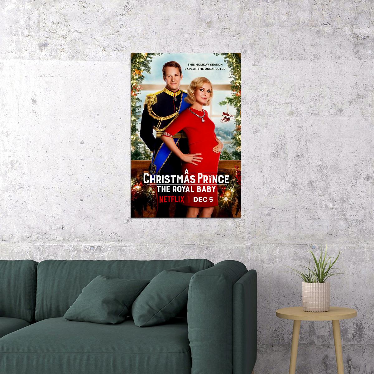 A Christmas Prince 2019 Movie The Royal Baby Family Poster Wall Art Print Home Wall Decor