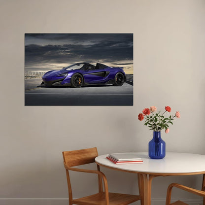 Mclaren 600lt Spider Racing Car Sports Car Poster Wall Art Print Home Wall Decor