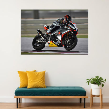 Aprilia Rsv4 Racing Motorcycle Speed Fast Poster Wall Art Print Home Wall Decor