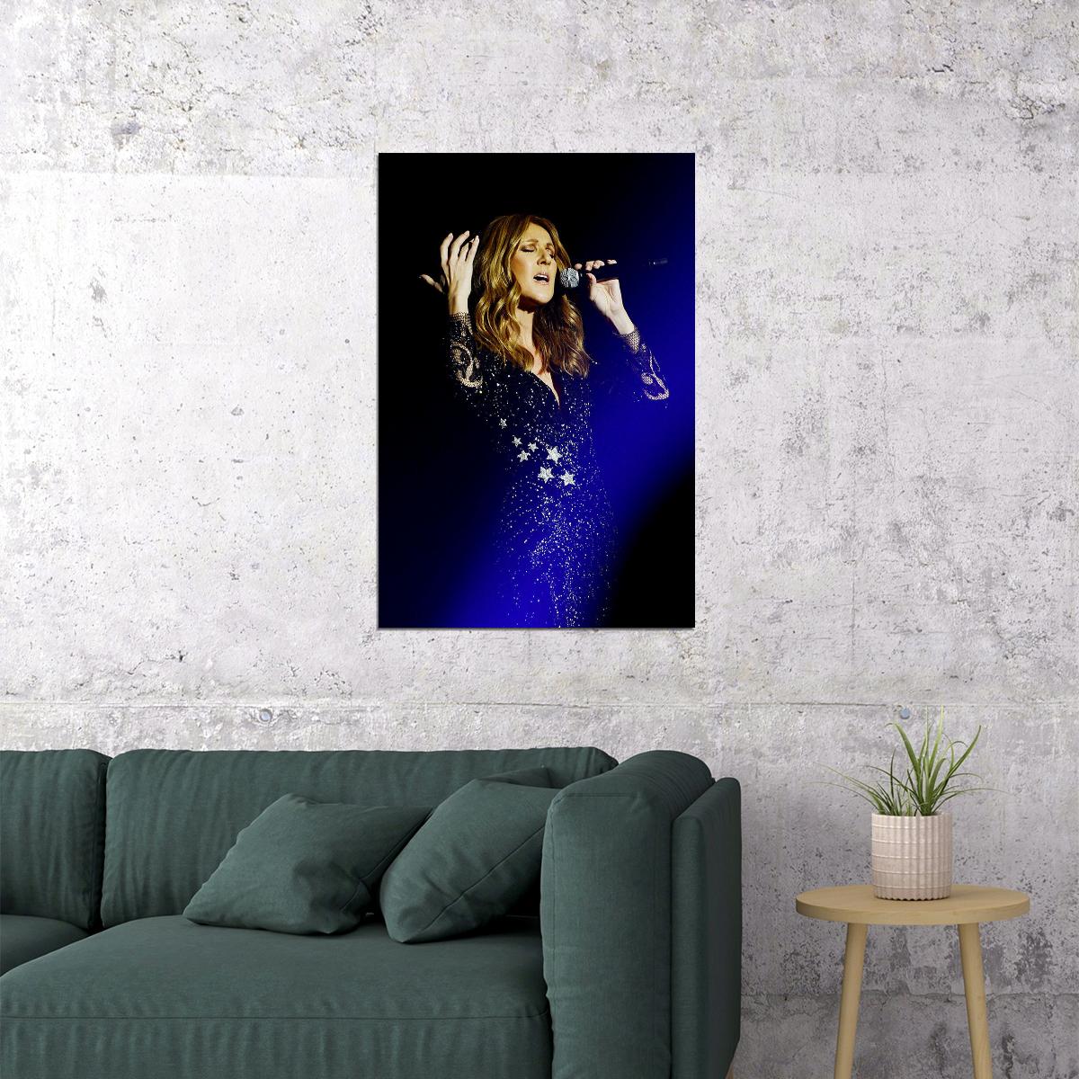 Celine Dion In Concert Singer Artist Poster Wall Art Print Home Wall Decor