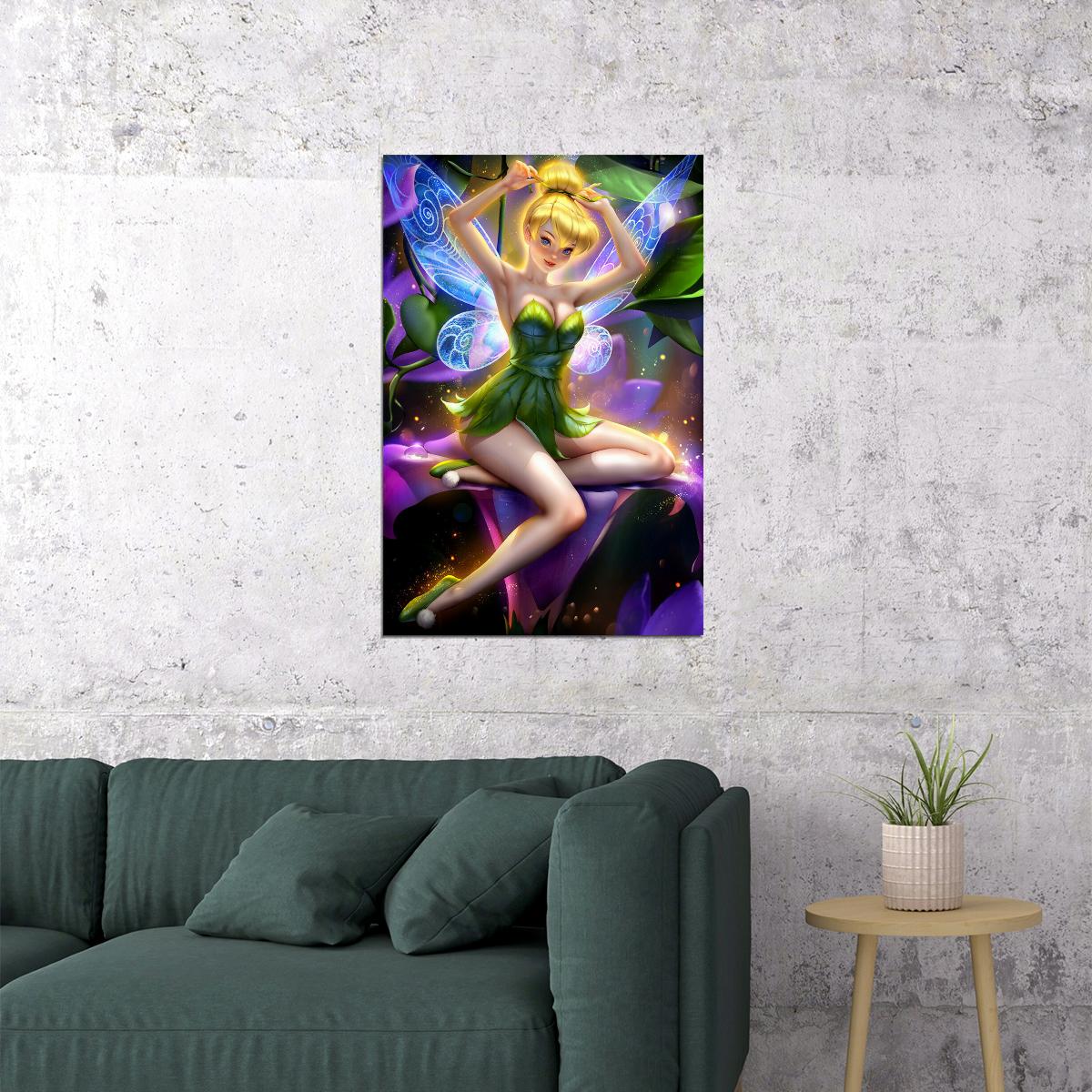 Tinkerbell Cartoon Pure Magic Poster Wall Art Print Home Wall Decor