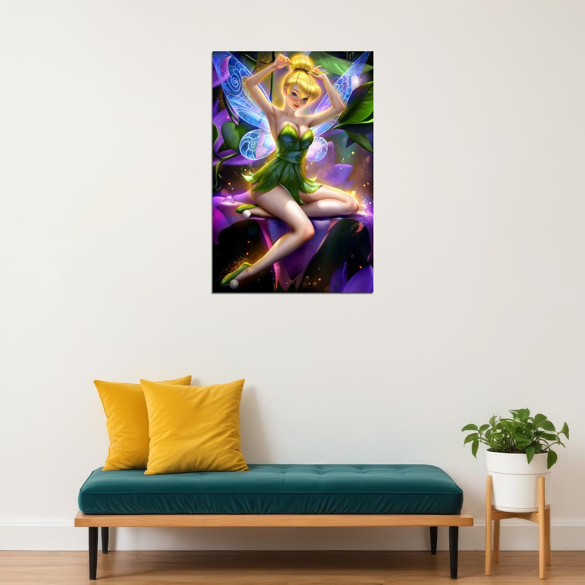 Tinkerbell Cartoon Pure Magic Poster Wall Art Print Home Wall Decor