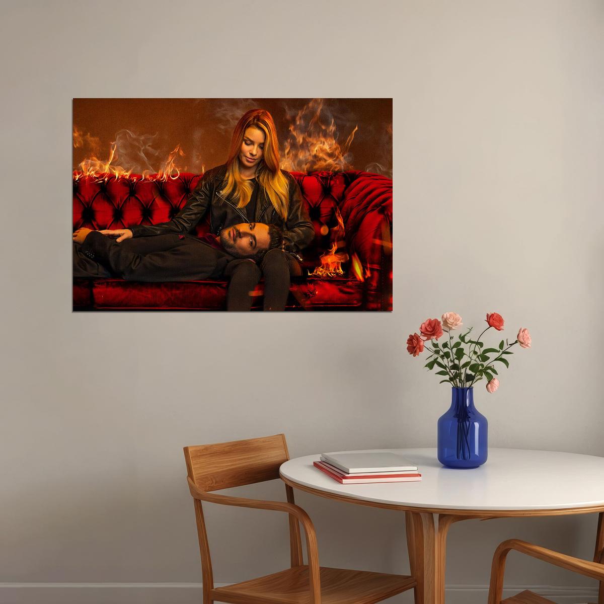 Lucifer Tom Ellis Fallen Angel Usa Tv Show Poster Wall Art Print Home Wall Decor - xonomax