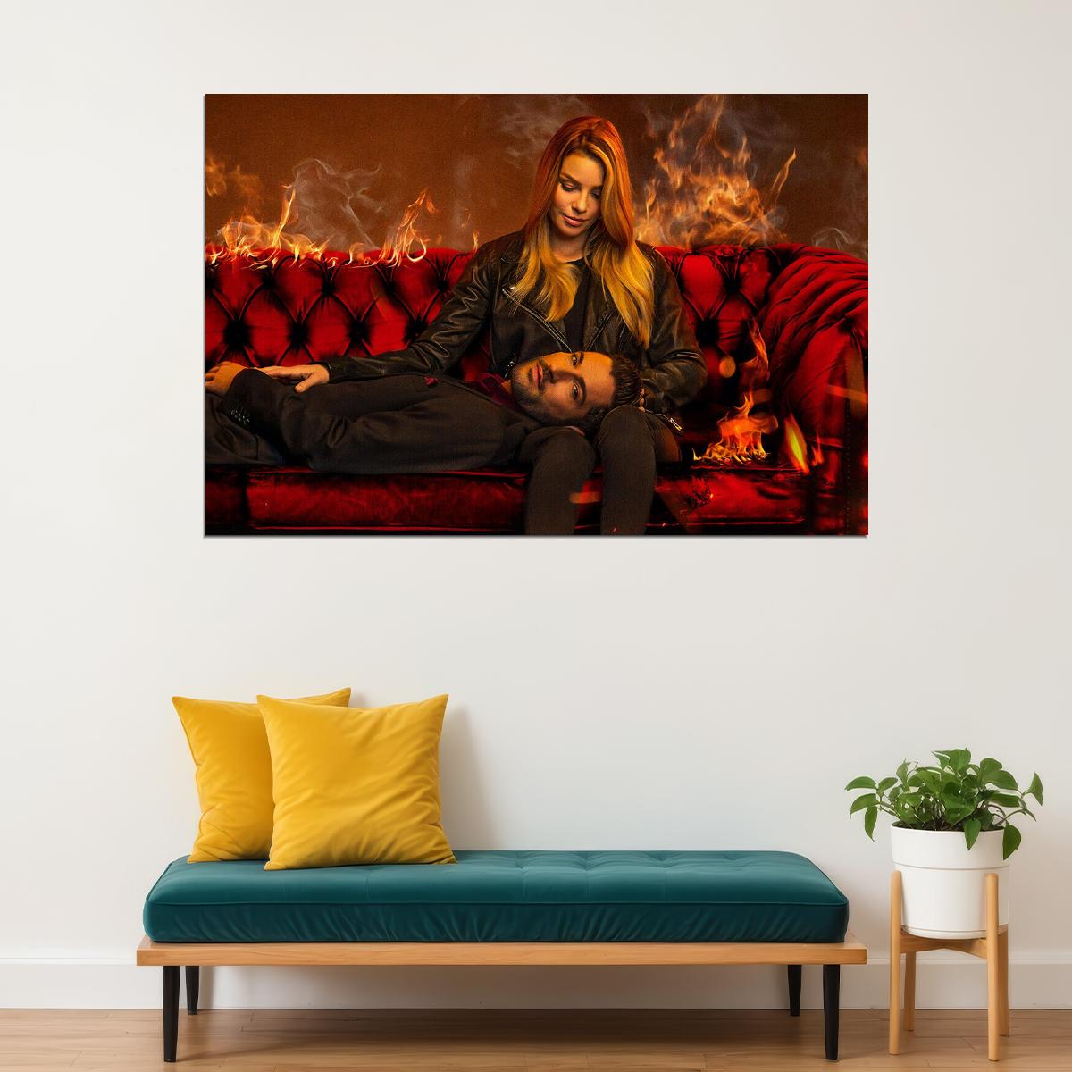 Lucifer Tom Ellis Fallen Angel Usa Tv Show Poster Wall Art Print Home Wall Decor - xonomax