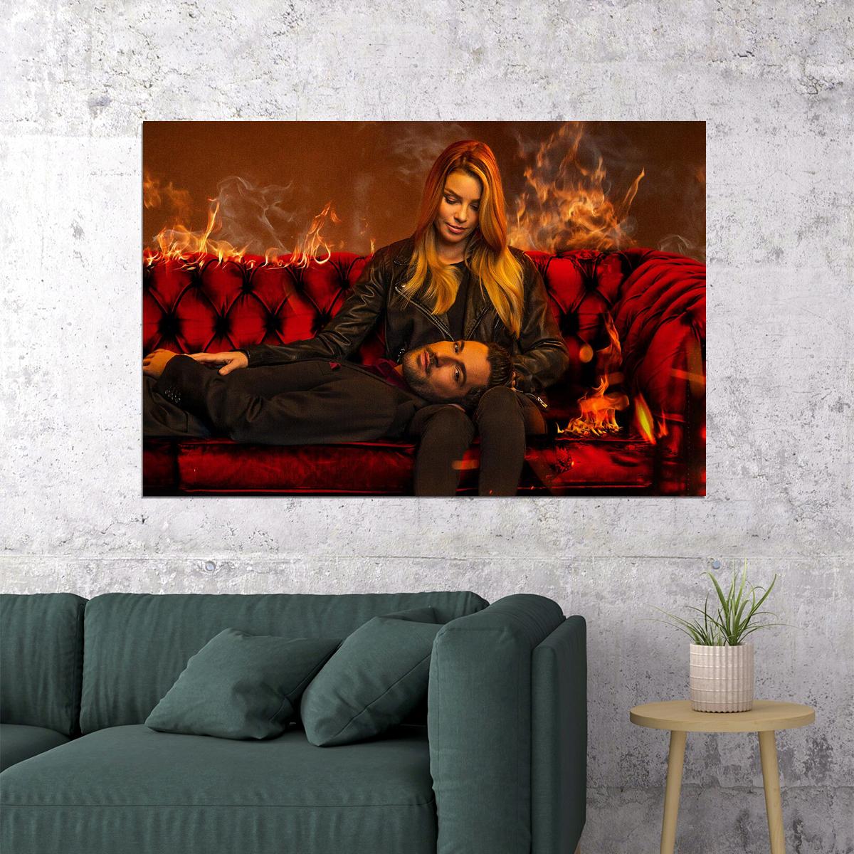 Lucifer Tom Ellis Fallen Angel Usa Tv Show Poster Wall Art Print Home Wall Decor - xonomax