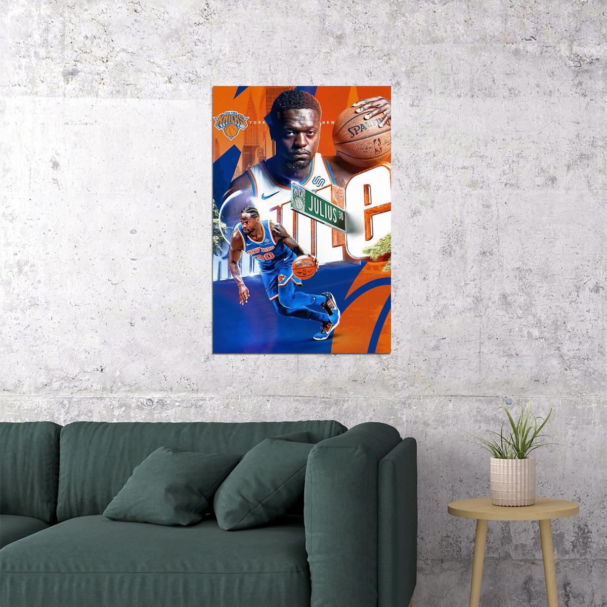 Julius Randle New York Knicks Basketball Star Poster Wall Art Print Home Wall Decor