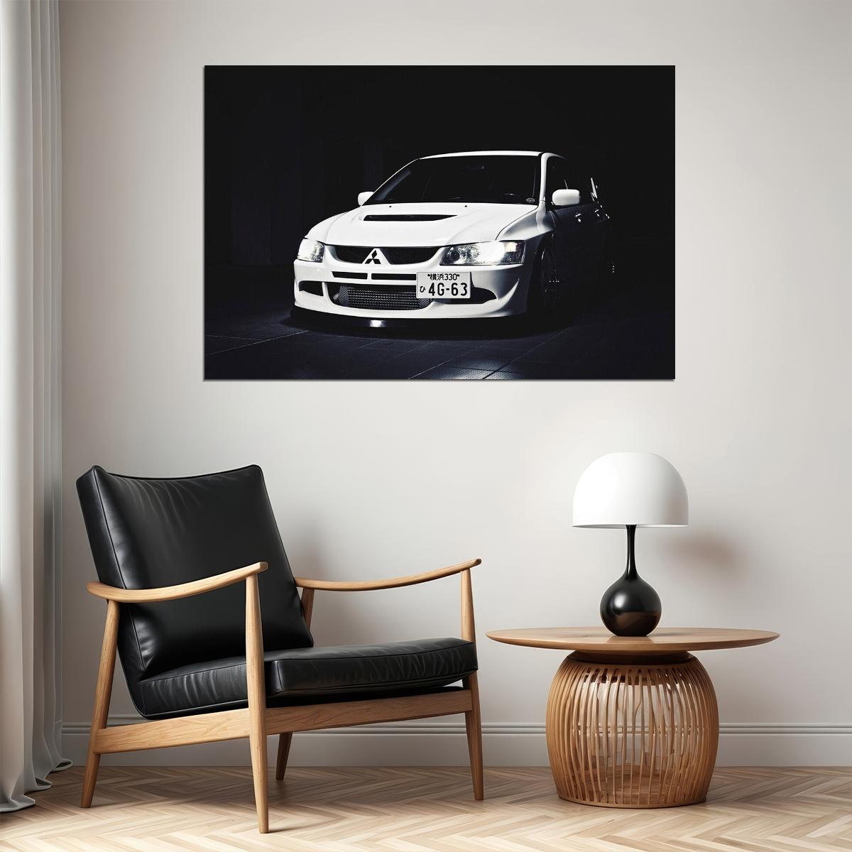 Lancer Evolution Evo Mitsubishi Super Racing Car Poster Wall Art Print Home Wall Decor