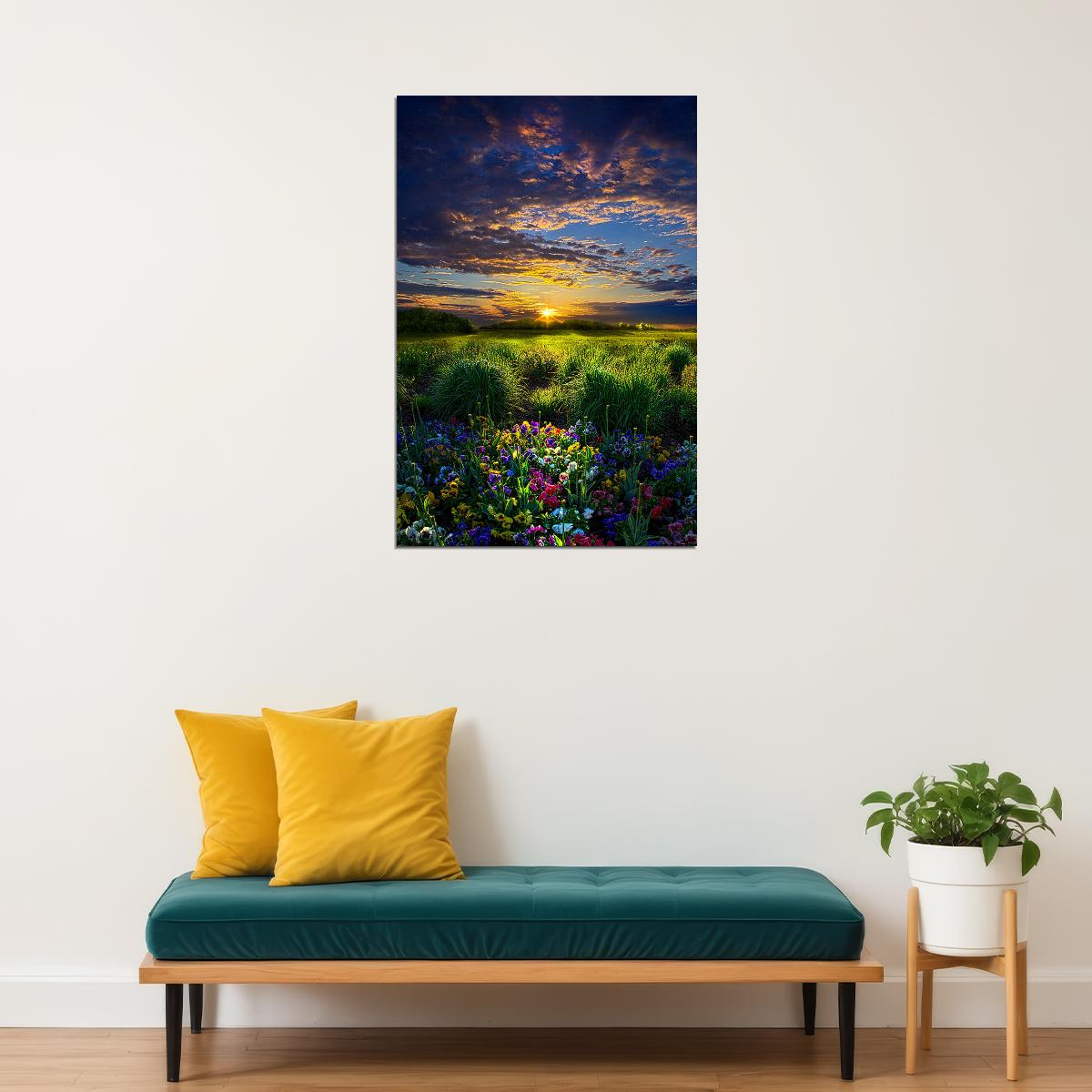 Beautiful Sunset Landscape Poster Wall Art Print Home Wall Decor - xonomax