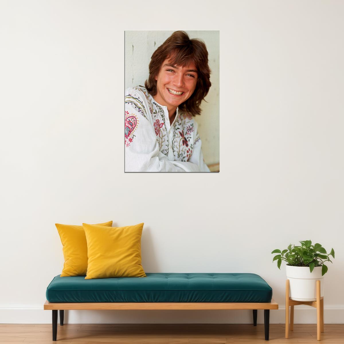 Actor David Cassidy Smiling American Singer Poster Wall Art Print Home Wall Decor