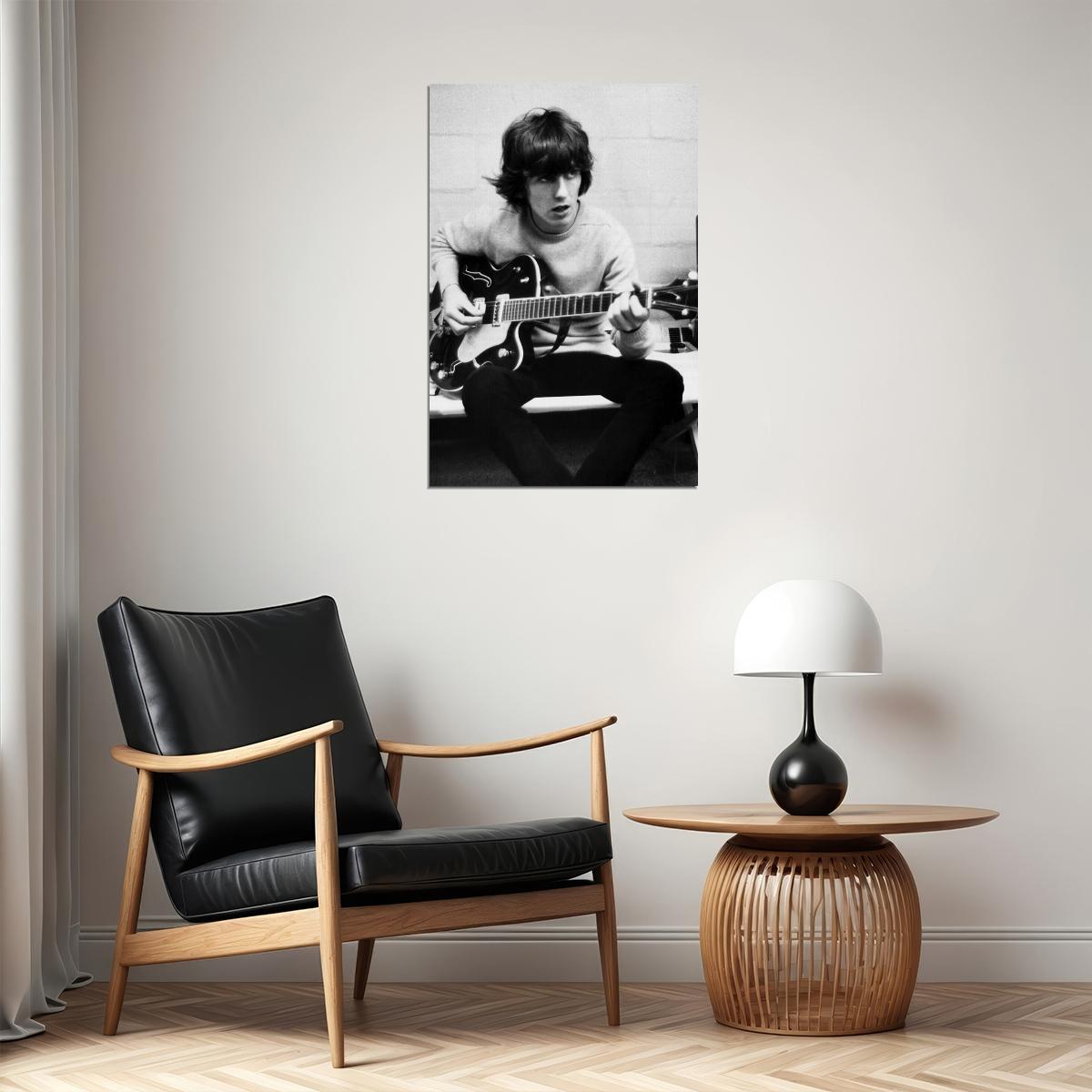 Guitarist George Harrison English Musician Poster Wall Art Print Home Wall Decor