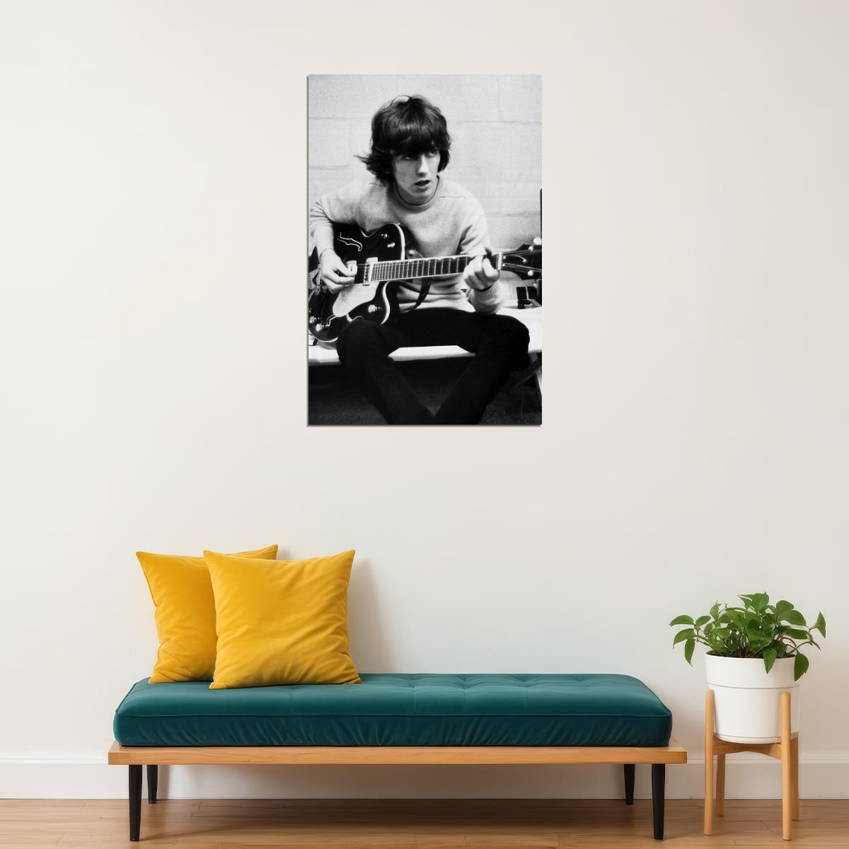 Guitarist George Harrison English Musician Poster Wall Art Print Home Wall Decor