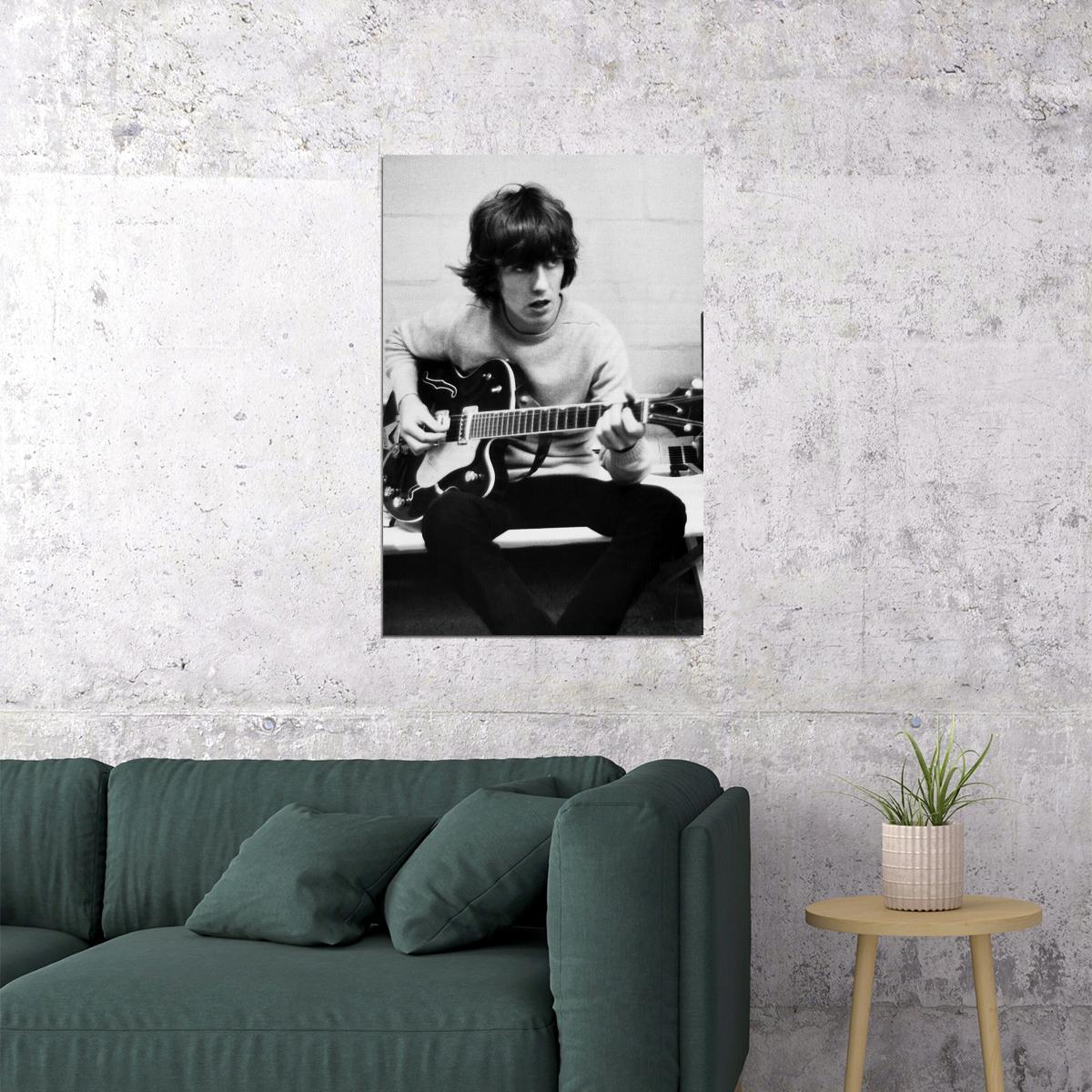 Guitarist George Harrison English Musician Poster Wall Art Print Home Wall Decor