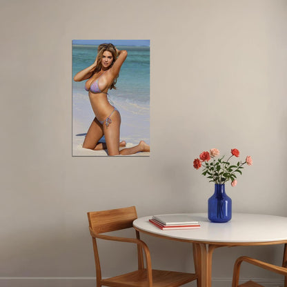 Kate Upton Hot Model Sandy Beach Photo Room Poster Wall Art Print Home Wall Decor
