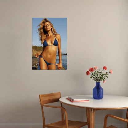 Kelly Rohrbach Beach Photo Sports Swimsuit Model Poster Wall Art Print Home Wall Decor