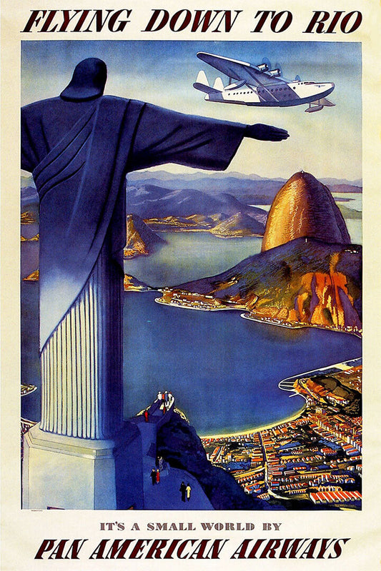 American Airlines Rio Vintage Travel Poster Wall Art Print Home Wall Decor