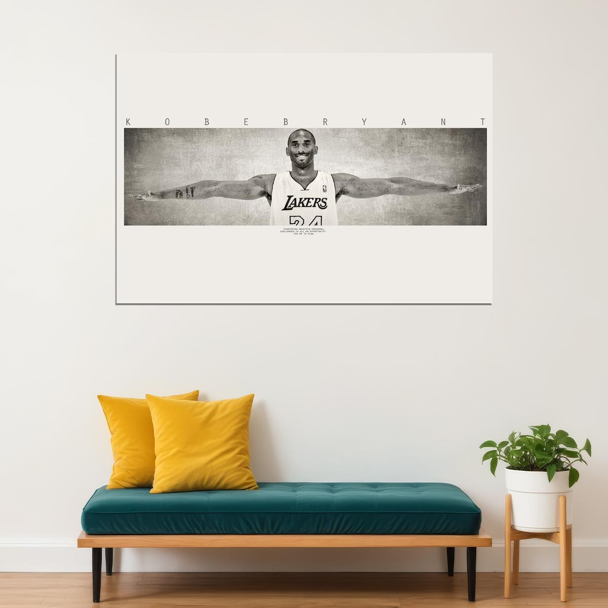 Kobe Bryant Wings Basketball Mvp Star Poster Wall Art Print Home Wall Decor