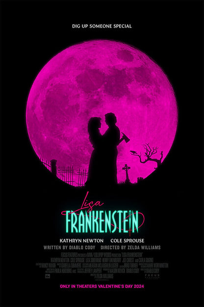 Lisa Frankenstein Comedy Horror Movie Cinema Poster Wall Art Print Home Wall Decor