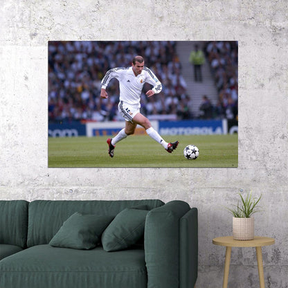 Zinedine Zidane French Coach And Former Football Player Poster Wall Art Print Home Wall Decor