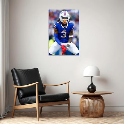 Damar Hamlin Buffalo Football Player Sport Poster Wall Art Print Home Wall Decor