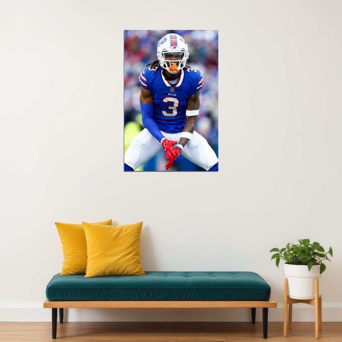 Damar Hamlin Buffalo Football Player Sport Poster Wall Art Print Home Wall Decor