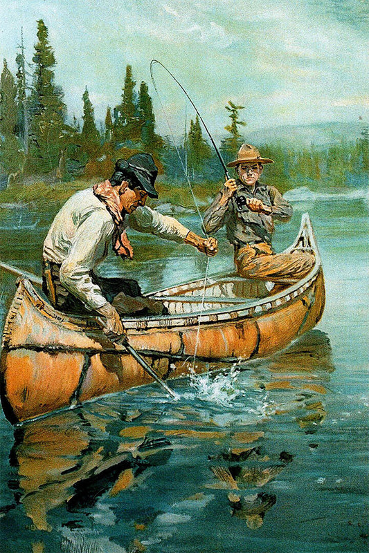 Colorado Fishing Travel Vintage Oil Painting Poster Wall Art Print Home Wall Decor