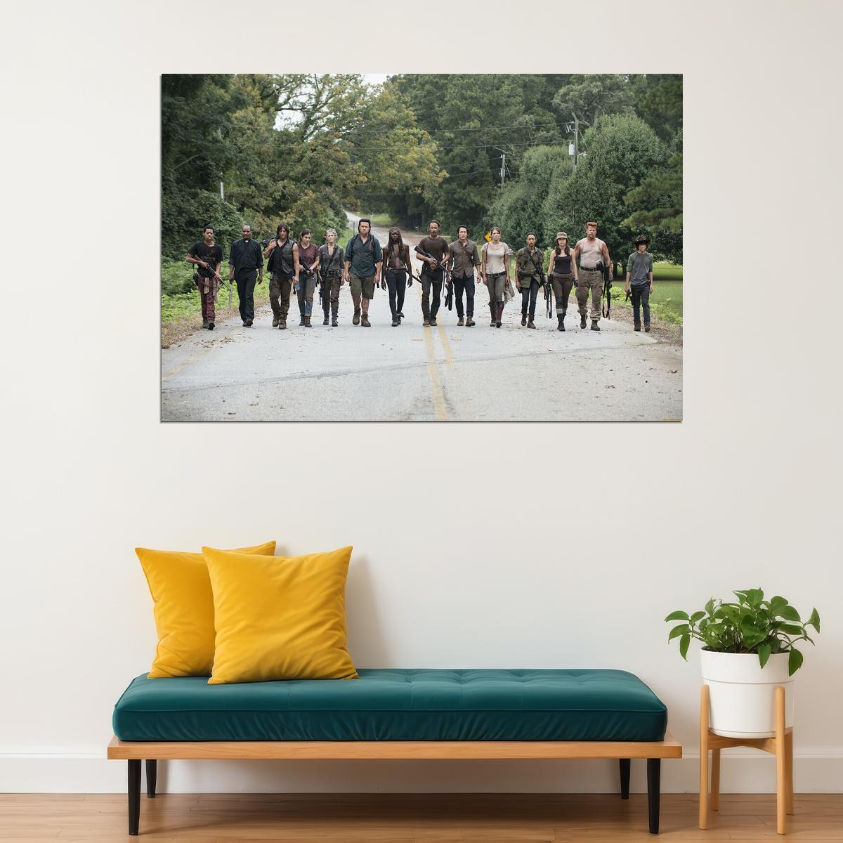 The Walking Dead Movie All Characters Horror Poster Wall Art Print Home Wall Decor - xonomax