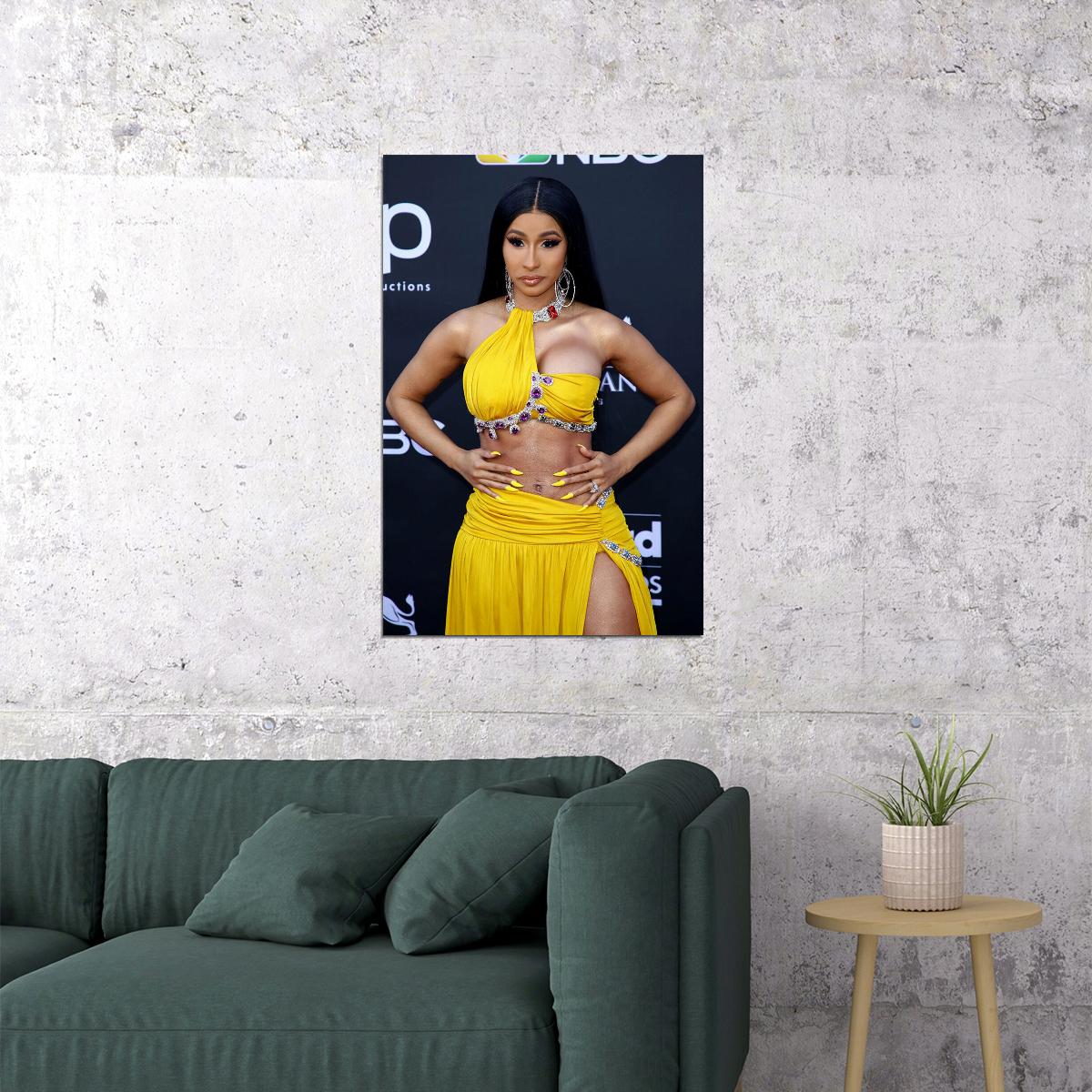 Cardi B Celebrity Singer Actor Rapper Songwriter Poster Wall Art Print Home Wall Decor