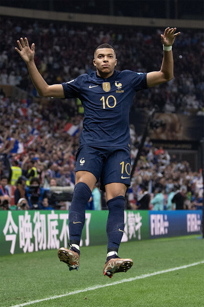 Mbappe Goal Celebration France Football World Soccer Fans Poster Wall Art Print Home Wall Decor - xonomax