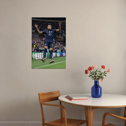 Mbappe Goal Celebration France Football World Soccer Fans Poster Wall Art Print Home Wall Decor - xonomax