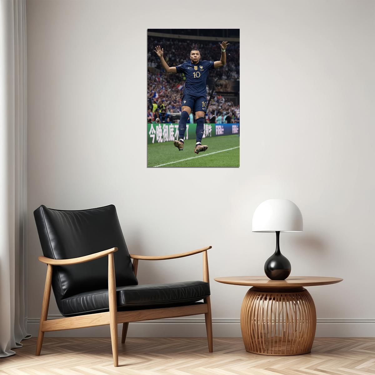 Mbappe Goal Celebration France Football World Soccer Fans Poster Wall Art Print Home Wall Decor - xonomax