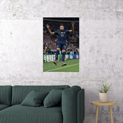 Mbappe Goal Celebration France Football World Soccer Fans Poster Wall Art Print Home Wall Decor - xonomax