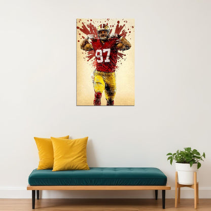 San Francisco 49ers Nick Bosa American Football Player Poster Wall Art Print Home Wall Decor