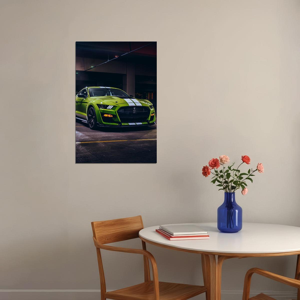 Ford Mustang Ford Racing Car Vintage Shelby Poster Wall Art Print Home Wall Decor - xonomax