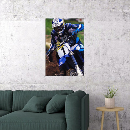 Doug Henry Motorcycle Cross Country Driver Poster Wall Art Print Home Wall Decor