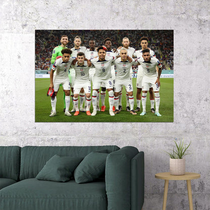 United States Men's National Soccer Team World Cup Poster Wall Art Print Home Wall Decor