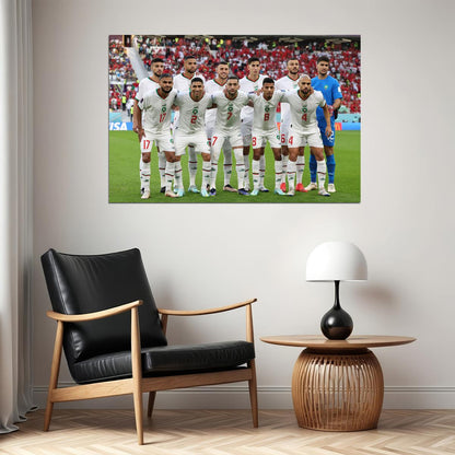 Morocco National Football Team World Cup Poster Wall Art Print Home Wall Decor - xonomax