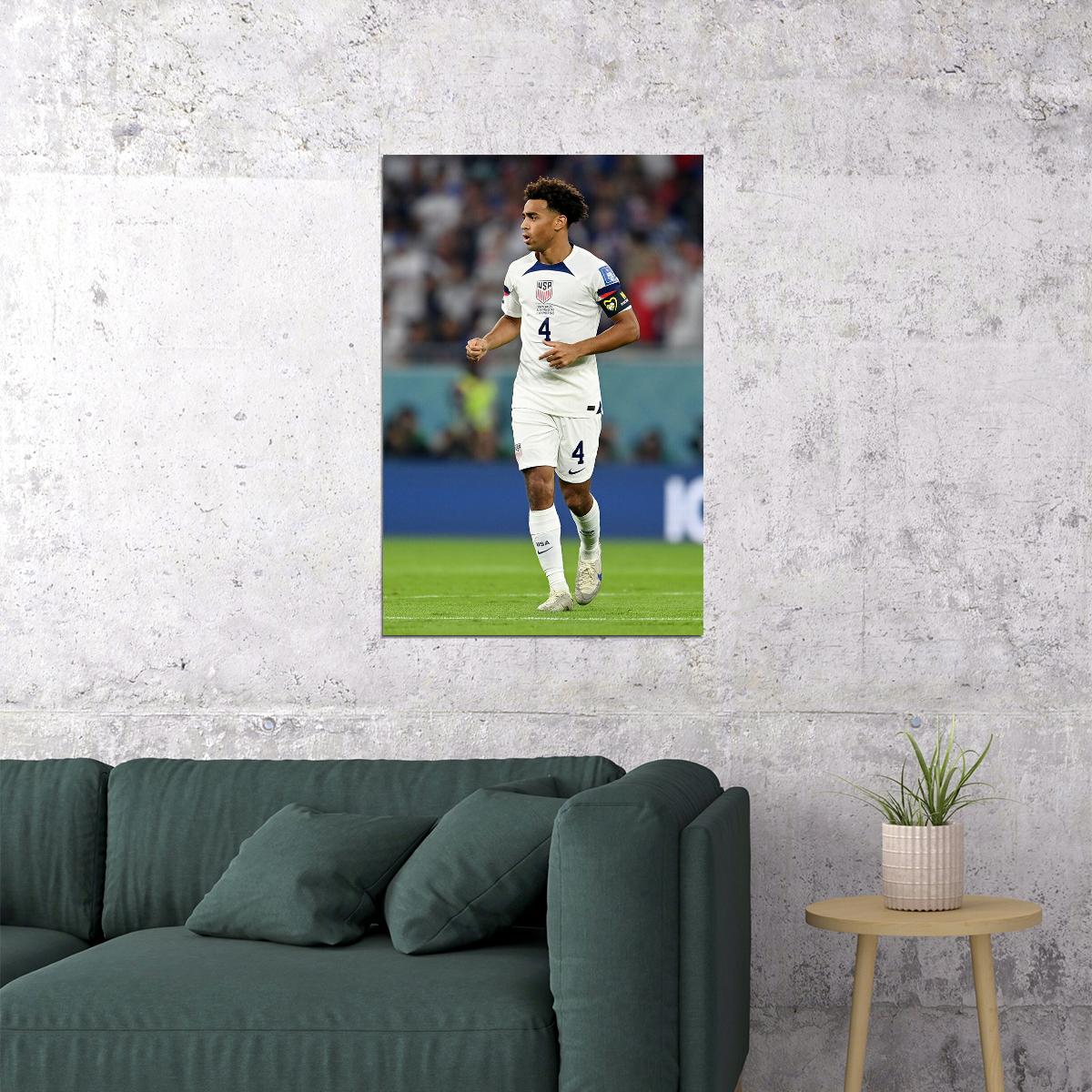 Tyler Adams United States National Soccer Team World Cup Poster Wall Art Print Home Wall Decor