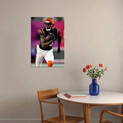 Cincinnati Bengals Tee Higgins American Football Player Poster Wall Art Print Home Wall Decor