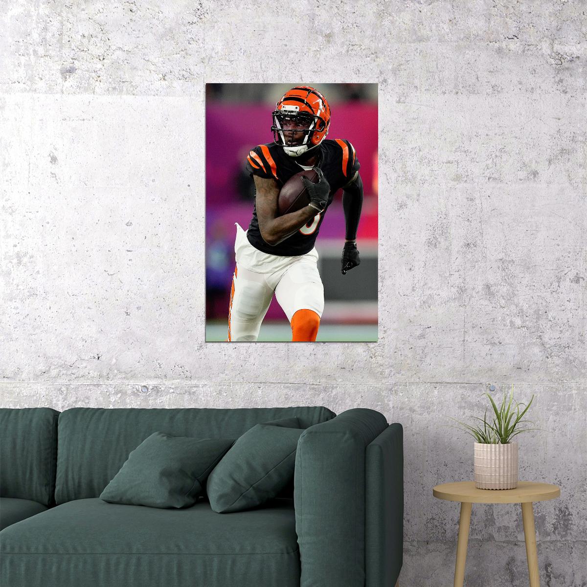 Cincinnati Bengals Tee Higgins American Football Player Poster Wall Art Print Home Wall Decor