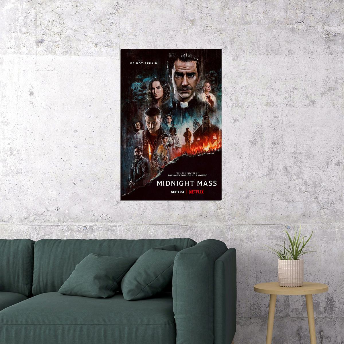 Midnight Mass Movie Drama Fantasy Horror Poster Wall Art Print Home Wall Decor - xonomax
