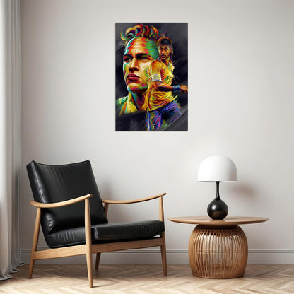 Neymar Sports National Football Player Poster Wall Art Print Home Wall Decor