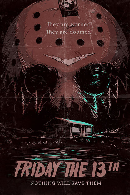 Friday The 13th Movie Thriller Excitement Poster Wall Art Print Home Wall Decor - xonomax