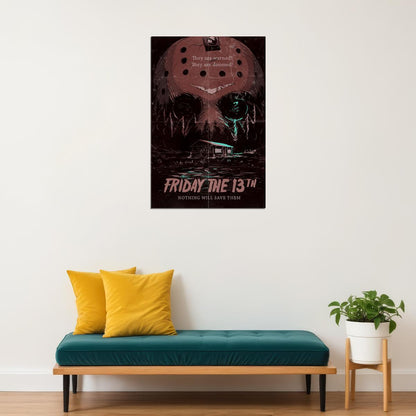 Friday The 13th Movie Thriller Excitement Poster Wall Art Print Home Wall Decor - xonomax