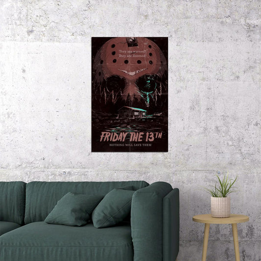Friday The 13th Movie Thriller Excitement Poster Wall Art Print Home Wall Decor - xonomax