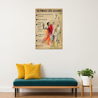 Ultimate Frisbee Life Lessons Sport Poster Wall Art Print Home Wall Decor